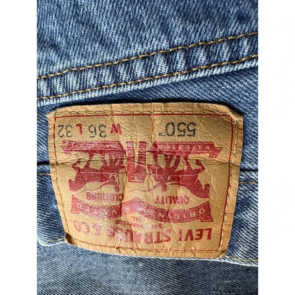 LEVI'S 550 Relaxed Fit Jeans Men's‎ 36x32 Light Wash Denim Loose Straight Pants